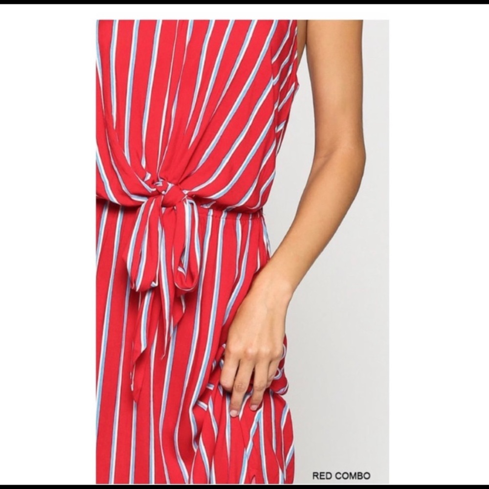 NEW Adjustable Strap Front Tie High Slit